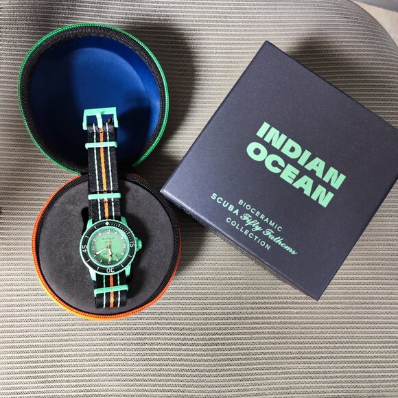 Swatch X Blancpain Indian Ocean Watch - Picture 7 of 7